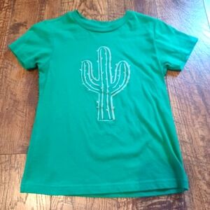 Cactus Graphic Short Sleeve Tee Shirt Hunter Green Sz Small 5